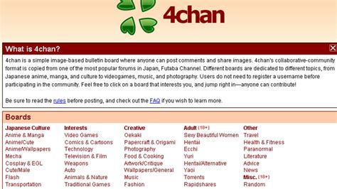 4chan online forum|List of Internet forums .